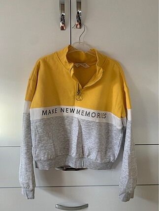H&M sarı gri sweat