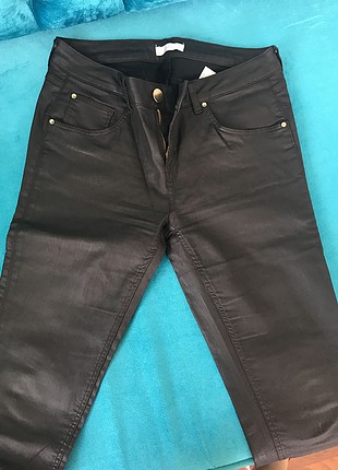 Mumlu siyah dar pantolon