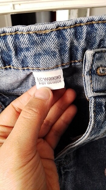 10 Yaş Beden mavi Renk Dokuz on yaş pantolon