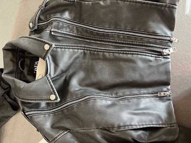 m Beden gri Renk Biker ceket