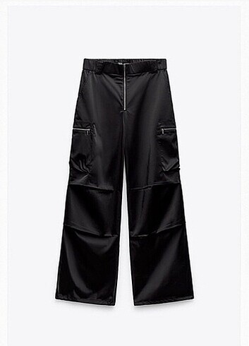 Zara saten kargo pantalon