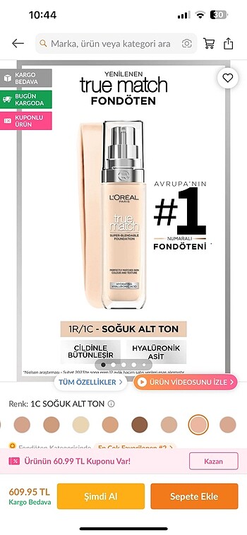 Loreal paris fondöten