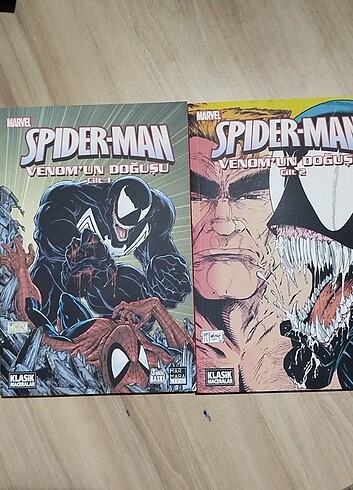 Spider-Man, Venomun Doğuşu cilt 1,2, sıfır ürün, okunmamış, MARV