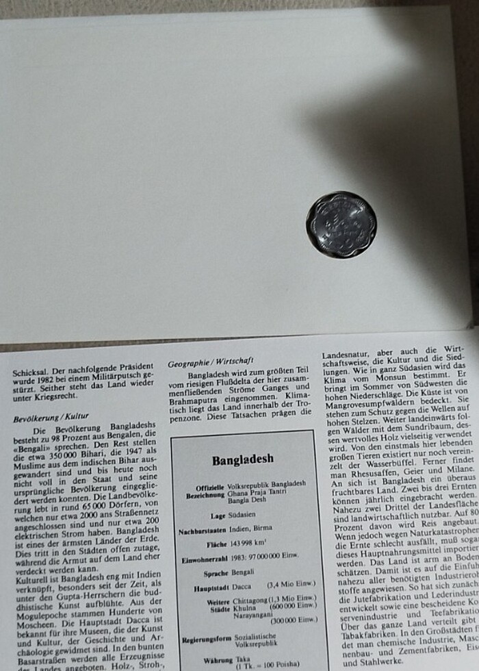 Bangladeş, 10 Poisha 1975, koleksiyonluk - Görsel 4