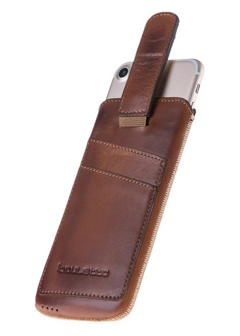 Kartlıklı Deri Kese Kılıf, iPhone Serisi ile Uyumlu - Görsel 7