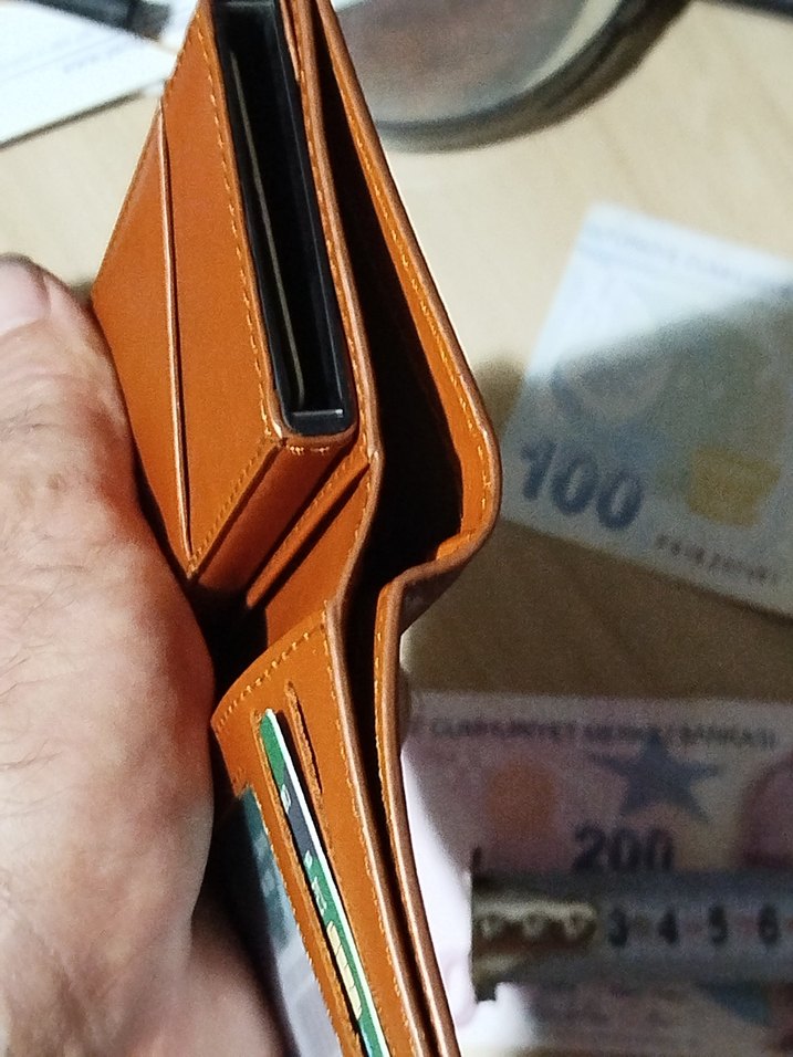 Deri Cüzdan ve mekanizmalı kartlık, kahverengi - Görsel 5