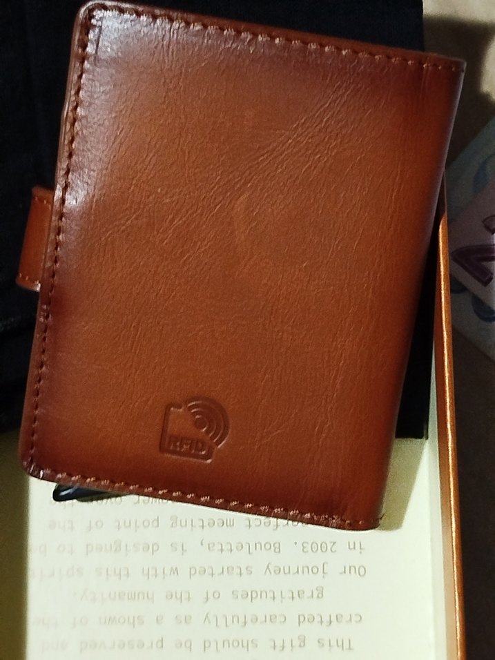 Deri Cüzdan ve mekanizmalı kartlık, kahverengi - Görsel 2