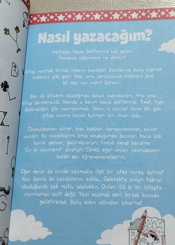 Beden Renk Hayal Defterim, hayal kurmasını seven çocuklar için