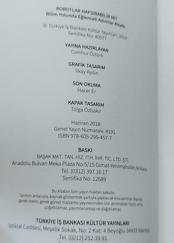 Beden Robotlar Hapşırabilir mi?, Bilim Kitabı,