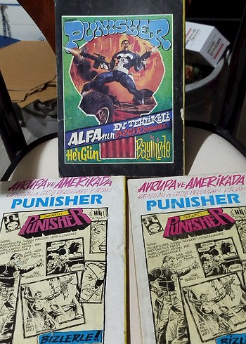  Punisher süper cilt 1,2,3, içleri ilk 13 fasikül