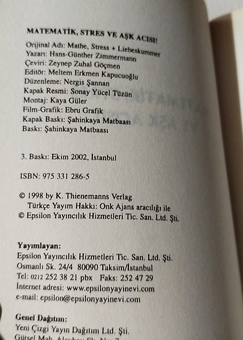 Matematik, Stres ve Aşk Acısı - Epsilon - Görsel 4