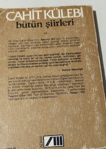 Cahit Külebi, Bütün Şiirleri Kitabı - Görsel 2