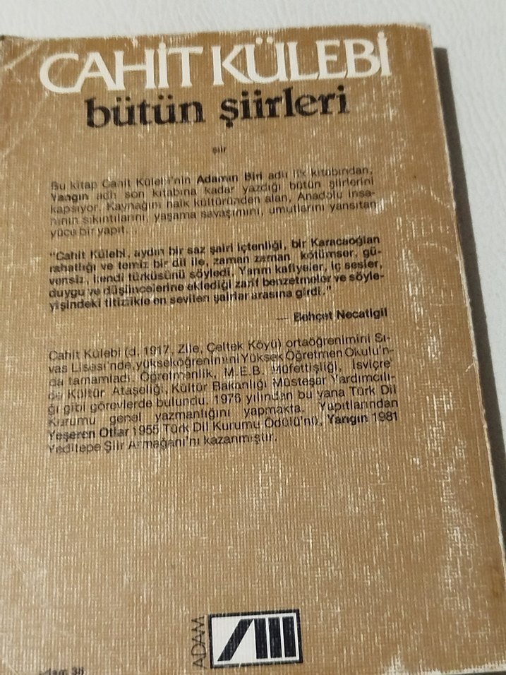 Cahit Külebi, Bütün Şiirleri Kitabı - Görsel 2