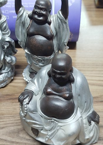 Gülen Buda Heykelleri Seti, 4 adet - Görsel 3