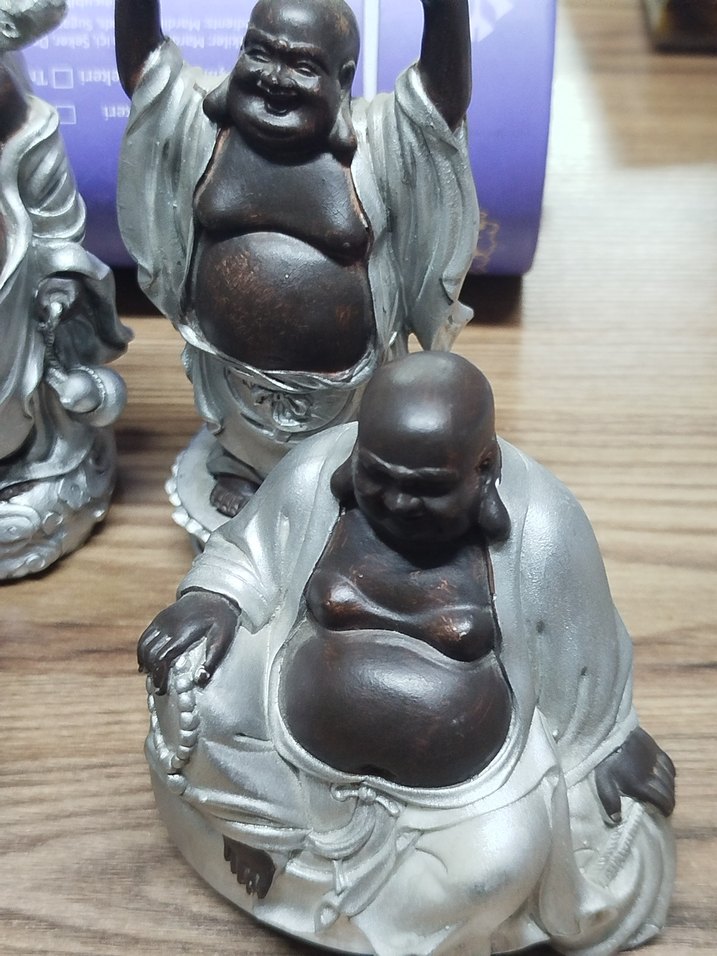 Gülen Buda Heykelleri Seti, 4 adet - Görsel 3