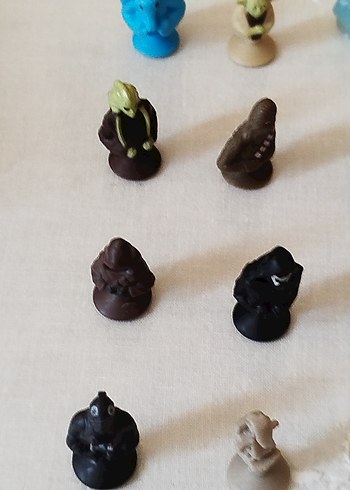 Star wars mini figürler, Slikon, yapışabilir, 24 adet