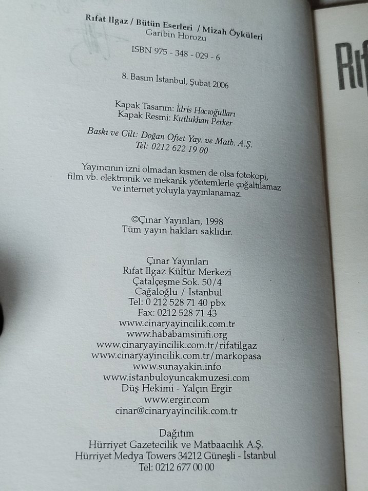 Rıfat Ilgaz, Garibin Horozu, Mizah Öyküleri Kitabı - Görsel 5