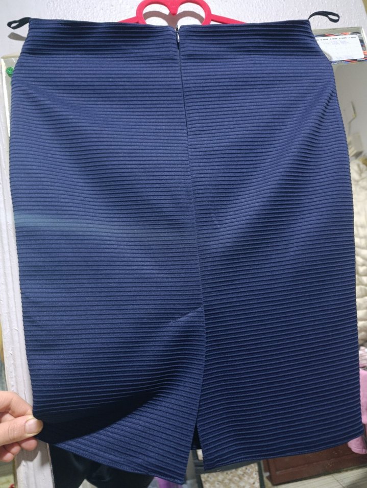 lacivert mini kalem etek Eteği - Görsel 2