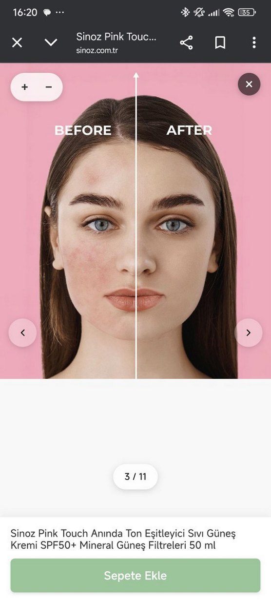 sinoz SPF 50 BB etkili Güneş Koruyucu - Görsel 2