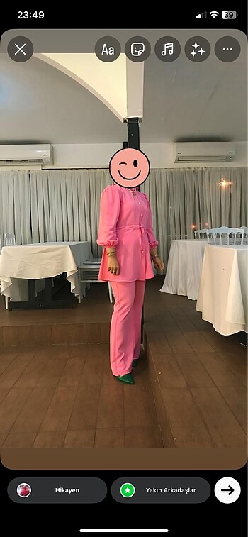 40 Beden pembe Renk İkili takım