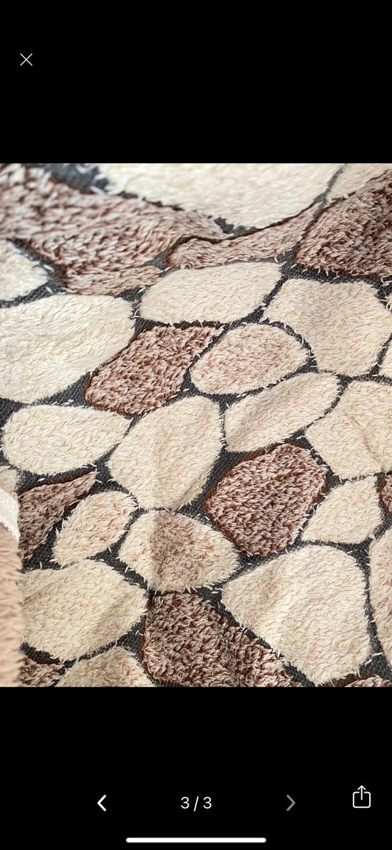 Taş Desenli Kahverengi Modern Halı örtüsü - Görsel 2