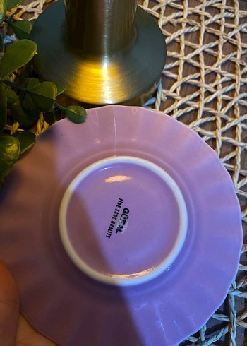 Pastel Mor İkili Fincan ve Tabak Seti - Görsel 4