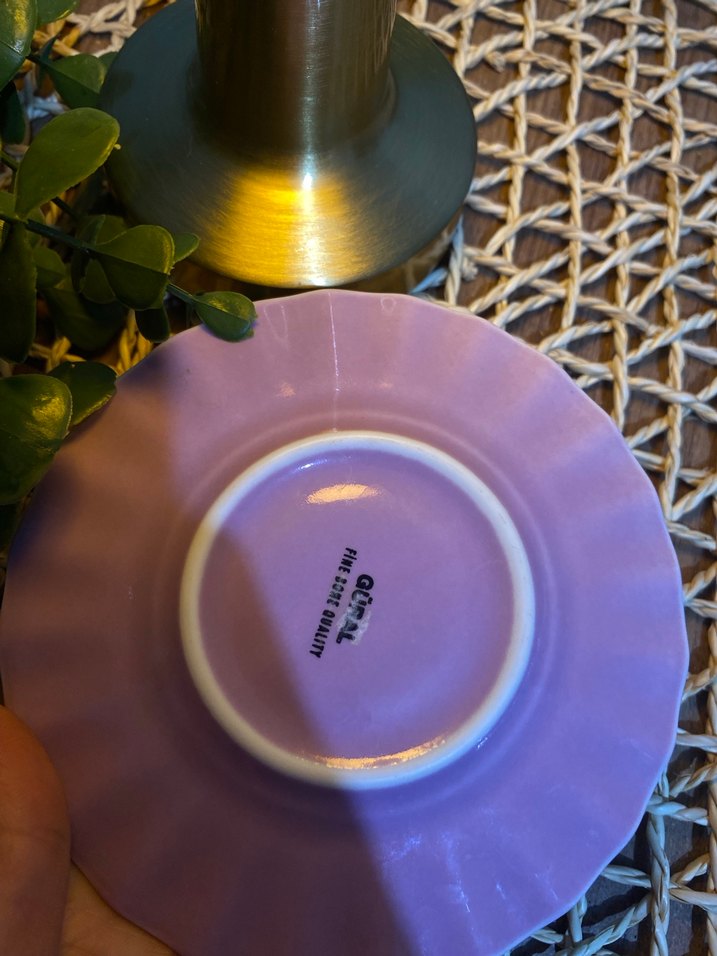 Pastel Mor İkili Fincan ve Tabak Seti - Görsel 4