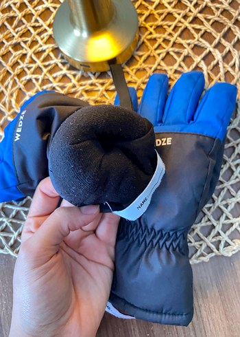 Erkek Çocuk Mavi Biker Eldiveni Velcro - Görsel 3