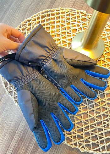 Erkek Çocuk Mavi Biker Eldiveni Velcro - Görsel 2