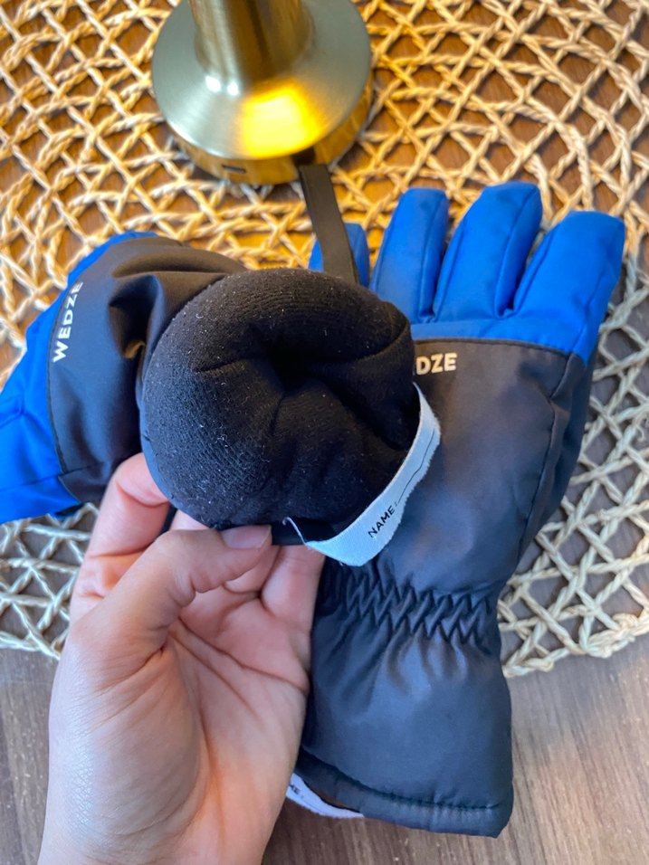 Erkek Çocuk Mavi Biker Eldiveni Velcro - Görsel 3