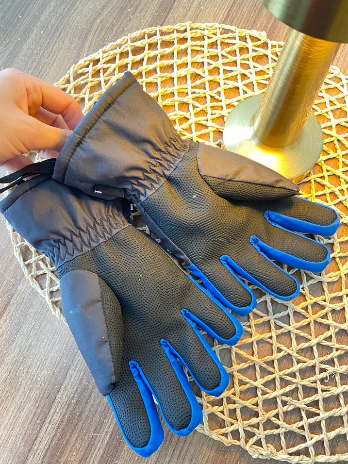 Erkek Çocuk Mavi Biker Eldiveni Velcro - Görsel 2