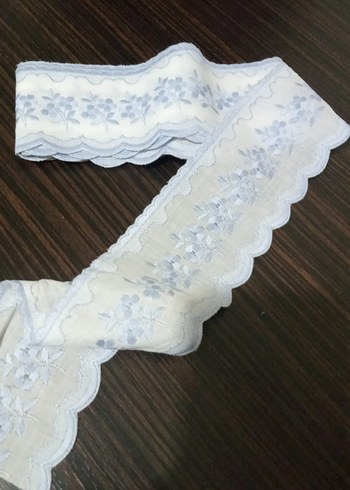 Nakışlı Beyaz Vintage Dantel Şerit