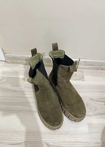 Kahverengi Süet Platformlu Sokak Stili Kadın Bot - Görsel 4