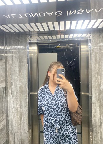 Gri Transparan Detaylı Midi Hamile Tulum - Görsel 7