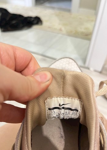 Bej Yılan Desenli Bağcıklı Kadın Spor Ayakkabı - Görsel 5