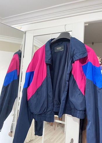 Renkli Tie-Dye Fermuarlı Kadın Ceket - Görsel 2