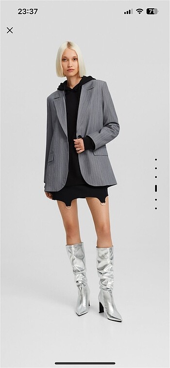 Bershka gri blazer ceket