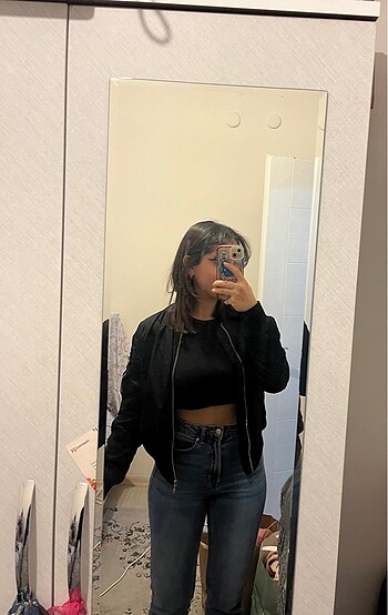m Beden siyah Renk Bershka bomber ceket