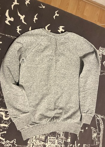 Gri Uzun Kollu Kadın Sweatshirt - Görsel 3