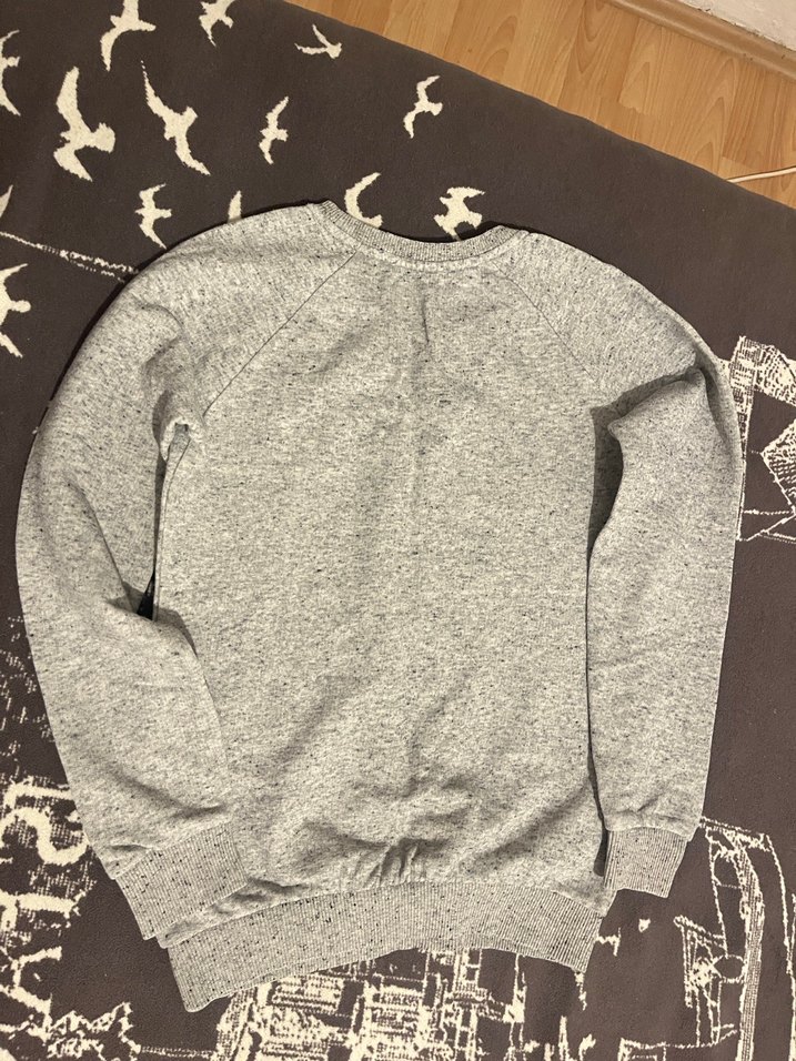 Gri Uzun Kollu Kadın Sweatshirt - Görsel 3