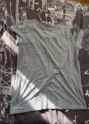 Gri Kadın Baskılı Kısa Kollu Tişört - Görsel 3