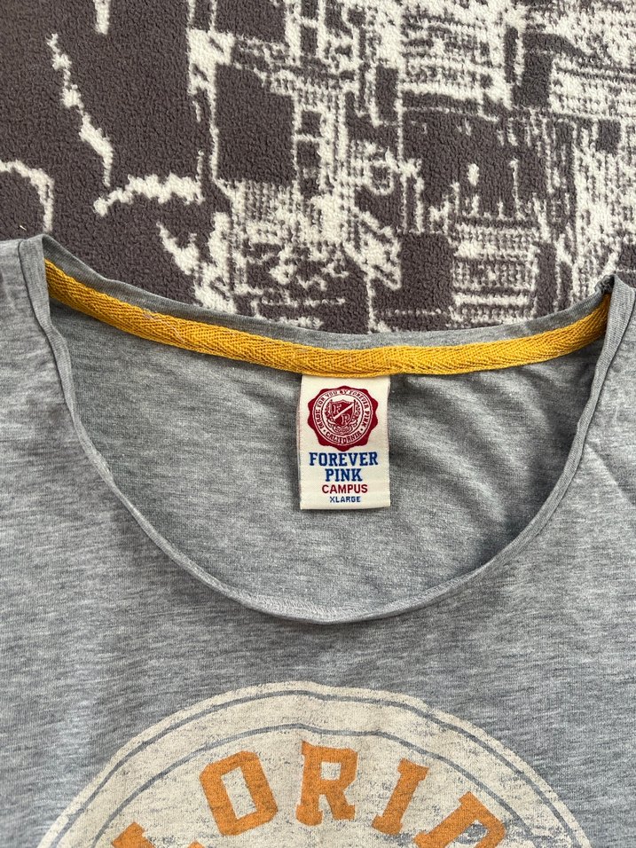 Gri Kadın Baskılı Kısa Kollu Tişört - Görsel 2