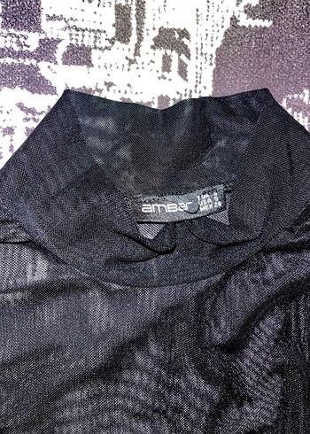 Siyah Uzun Kollu Goth Balıkçı Yaka Bluz - Görsel 2