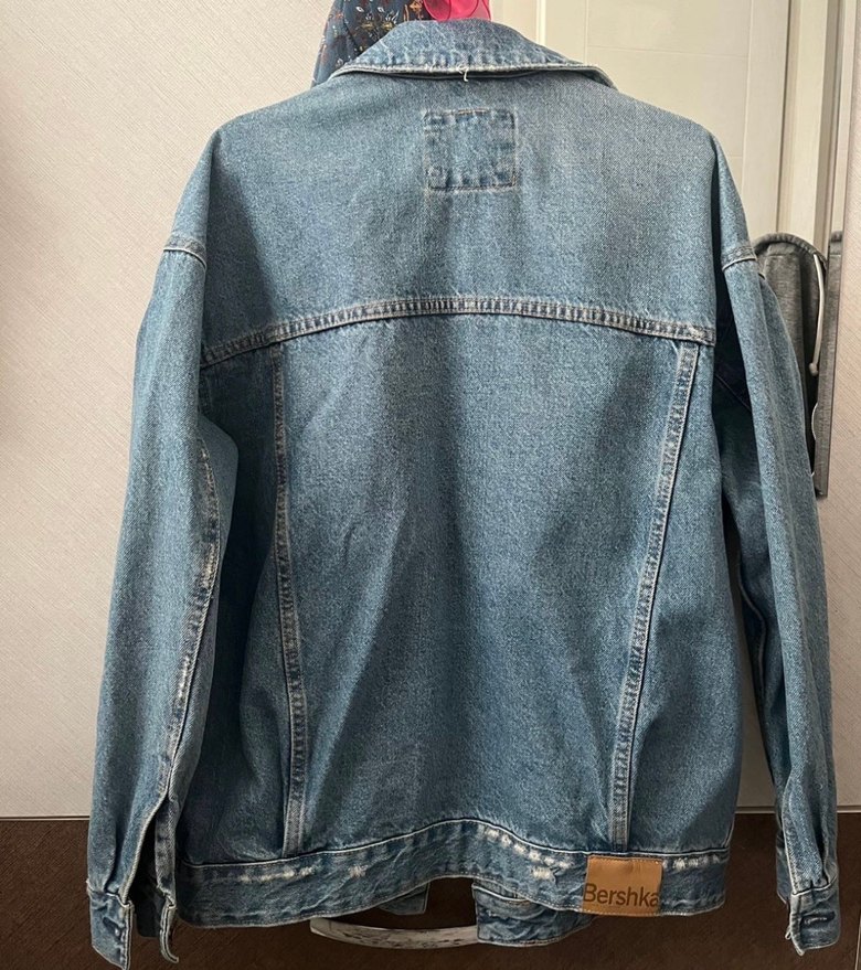 Düğmeli Mavi Kadın Denim Ceket - Görsel 3