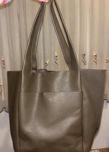 Kahverengi Deri Kadın Omuz Çantası - Görsel 2