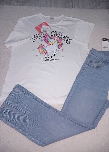 Lefties kot pantolon lcw unicorn tshirt 