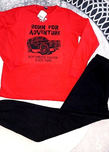12-13 Yaş Beden çeşitli Renk Lcw polar pijama takımı