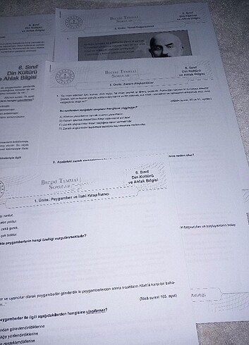 Meb 6.sinif din kültürü beceri temelli sorular  - Görsel 2