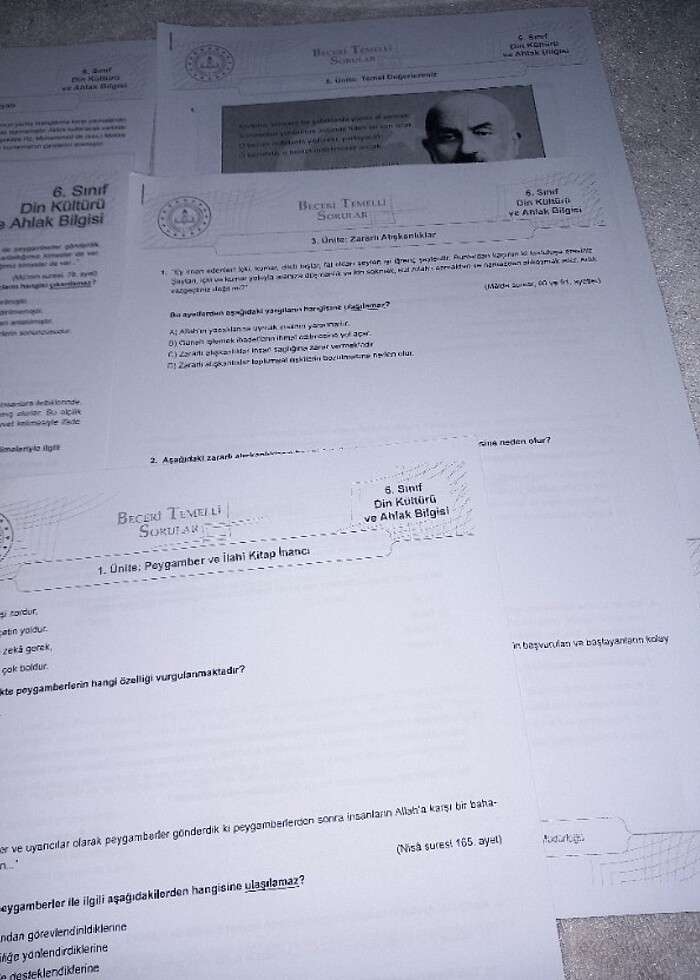 Meb 6.sinif din kültürü beceri temelli sorular  - Görsel 2