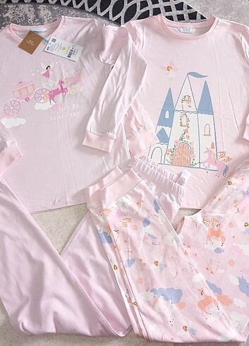 10 Yaş Beden çeşitli Renk Penti pijama takim